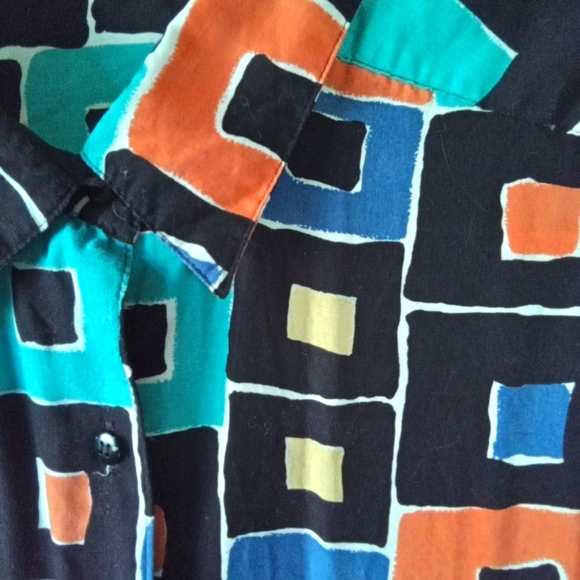 Vintage 1980s Esprit Sport Print Blouse - Picture 5 of 5